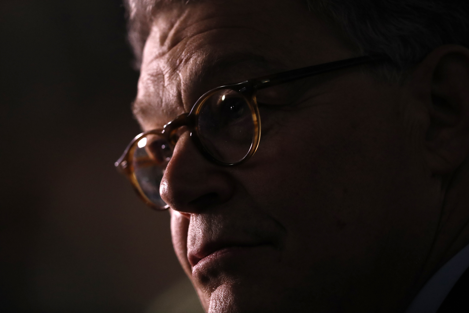 Sen. Al Franken, D-Minn., is seenduring the third day of the Democratic National Convention in Philadelphia , Wednesday, July 27, 2016. (Paul Sancya/AP)