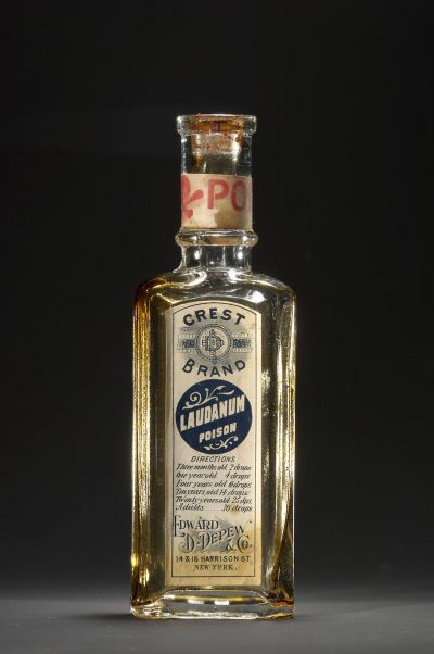 Laudanum was commonly used as a painkiller and a sedative in 19th-century America. (Courtesy U.S. National Library of Medicine)