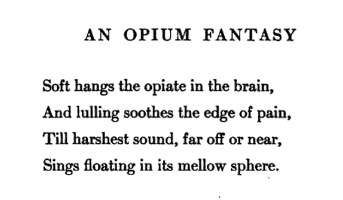 The first stanza of &quot;An Opium Fantasy&quot; 