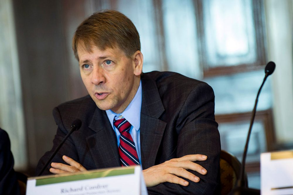 Director of the Consumer Financial Protection Bureau, Richard Cordray, delivers remarks during a public meeting of the Financial Literacy and Education Commission at the United States Treasury on June 29, 2016 in Washington. (Pete Marovich/Getty Images)