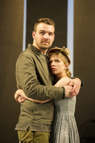 Micah Stock, as Baron Tuzenbach, and Tavi Gevinson, as Irina. (Courtesy Daniel Rader/Williamstown Theatre Festival)