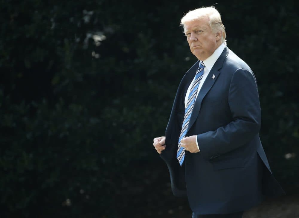President Trump departs the White House on his way to West Virginia on Aug. 3, 2017 in Washington. (Win McNamee/Getty Images)