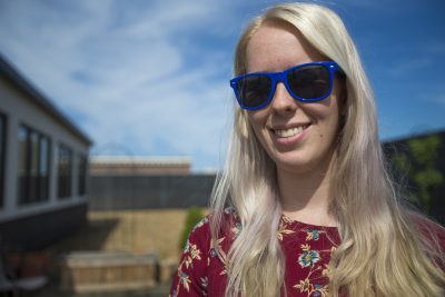 Sky and Telescope’s Janine Myszka (Jesse Costa/WBUR)