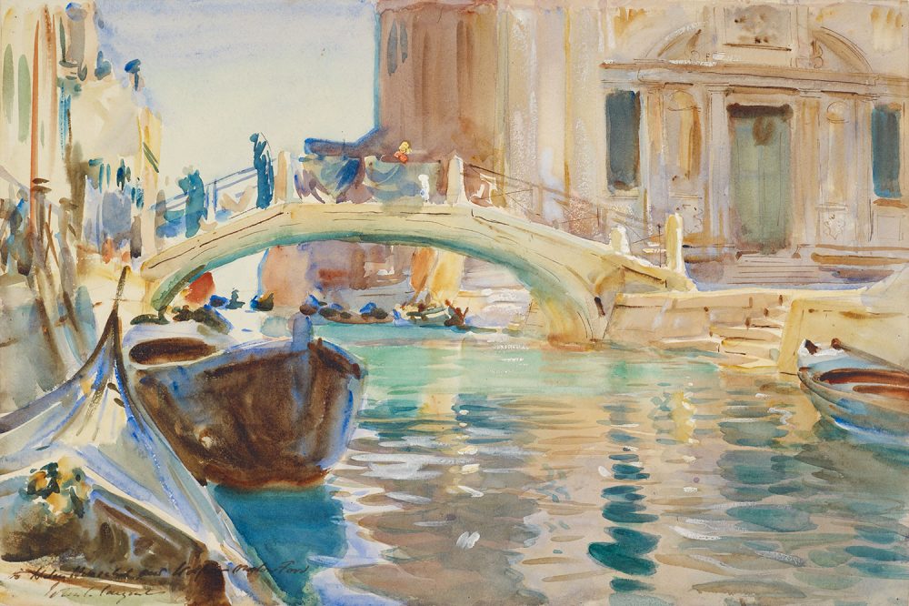 John Singer Sargent's c. 1903 watercolor painting &quot;San Giuseppe di Castello, Venice.&quot; (Courtesy Gardner Museum)