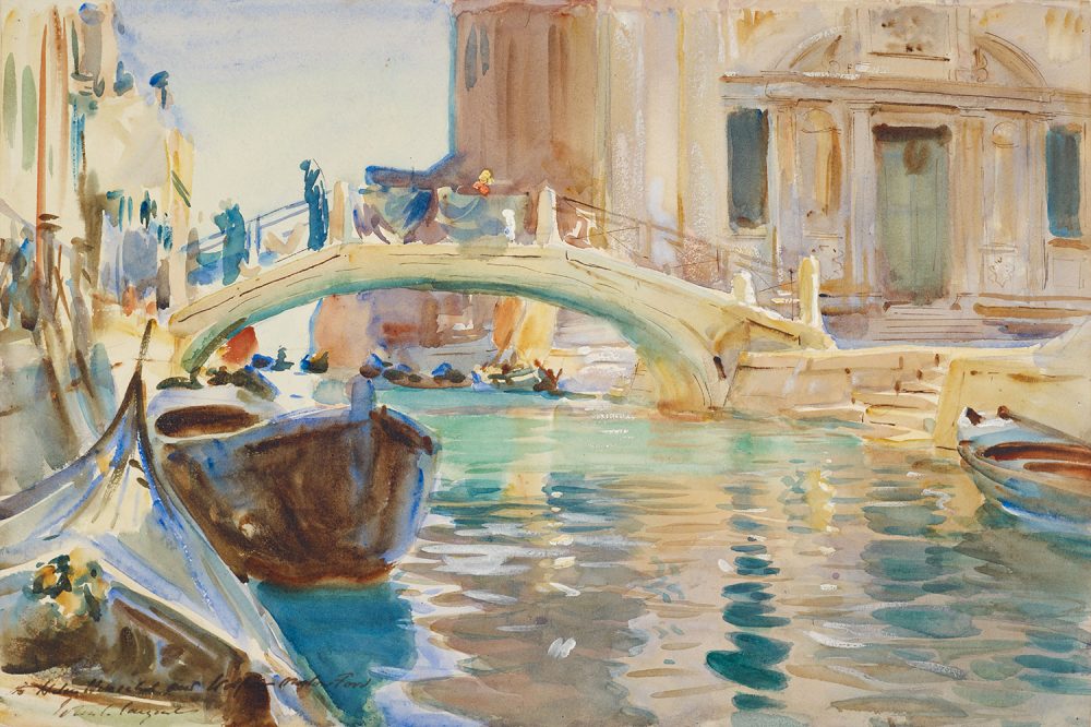 John Singer Sargent's 1903 watercolor painting &quot;San Giuseppe di Castello, Venice.&quot; (Courtesy Gardner Museum)