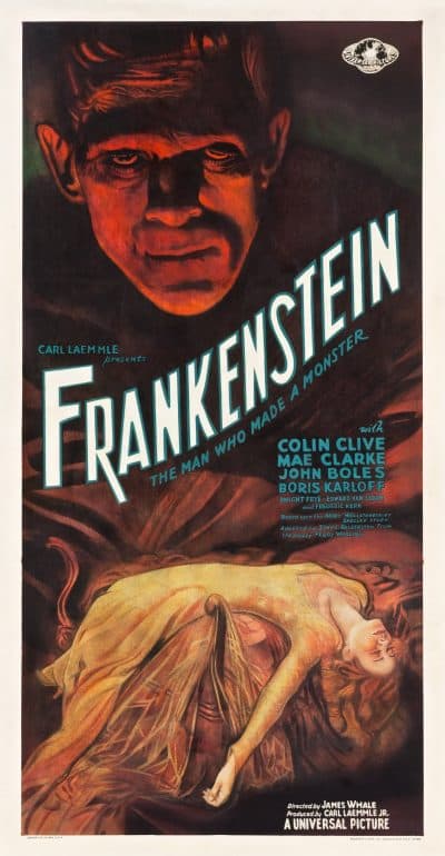 A poster for the 1931 Universal Pictures film &quot;Frankenstein.&quot; (Courtesy Collection of Kirk Hammett/Universal Pictures Licensing)