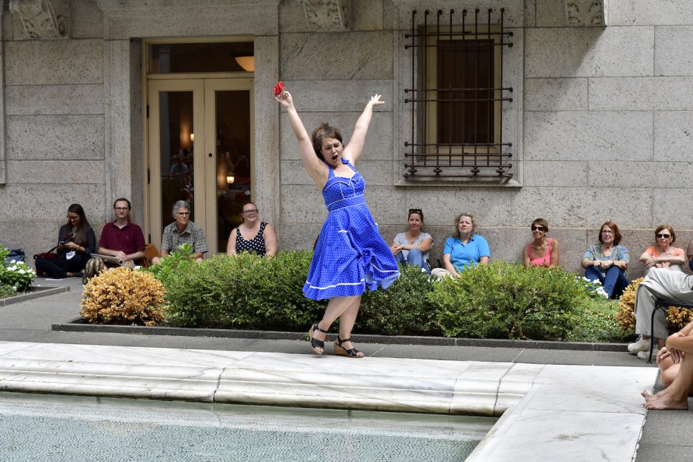 Heather Gallagher performing at one of the Boston Public Library's Concerts in the Courtyard. (Courtesy of Paul Marotta)