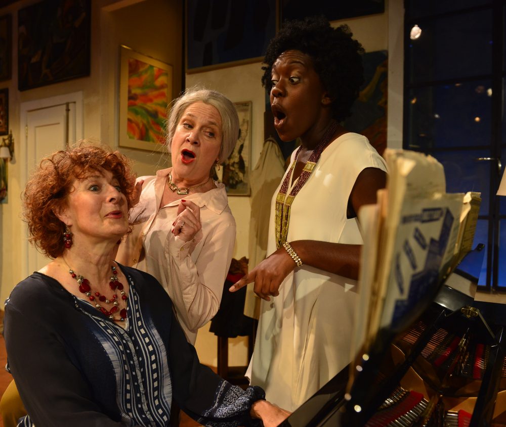Left to right, Paula Plum, Debra Wise and Obehi Janice in &quot;Out of the Mouths of Babes.&quot; (Courtesy Gary Ng)