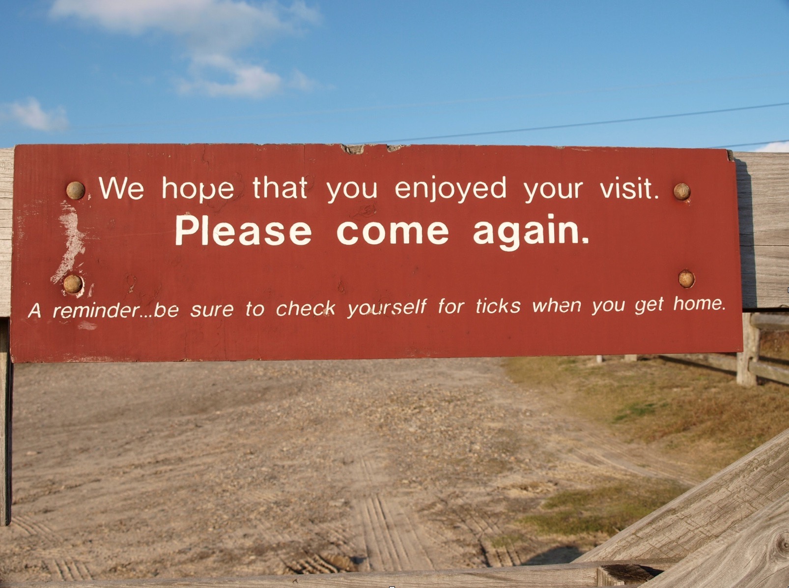 A sign at the Nantucket Conservation Foundation's Sanford Farm property on Madaket Road in Nantucket (Courtesy)
