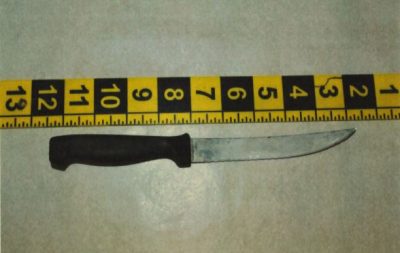 The knife taken from the scene (Courtesy of the Suffolk County district attorney's office)