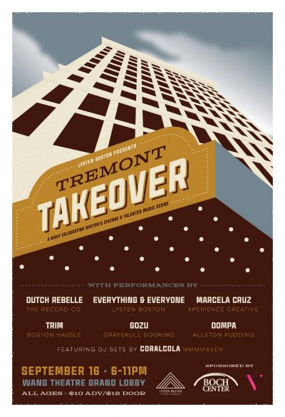 Tremont Takeover is coming to the Wang Theatre in September. (Courtesy)