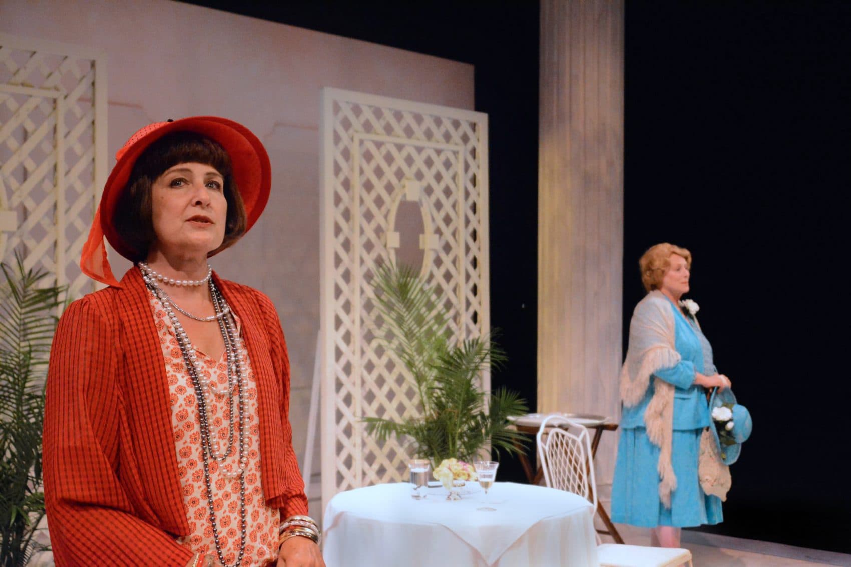 Corinna May and Diane Prusha in "Roman Fever," one of "The Wharton Comedies" at Shakespeare &amp; Company. (Courtesy of Olivia Winslow)