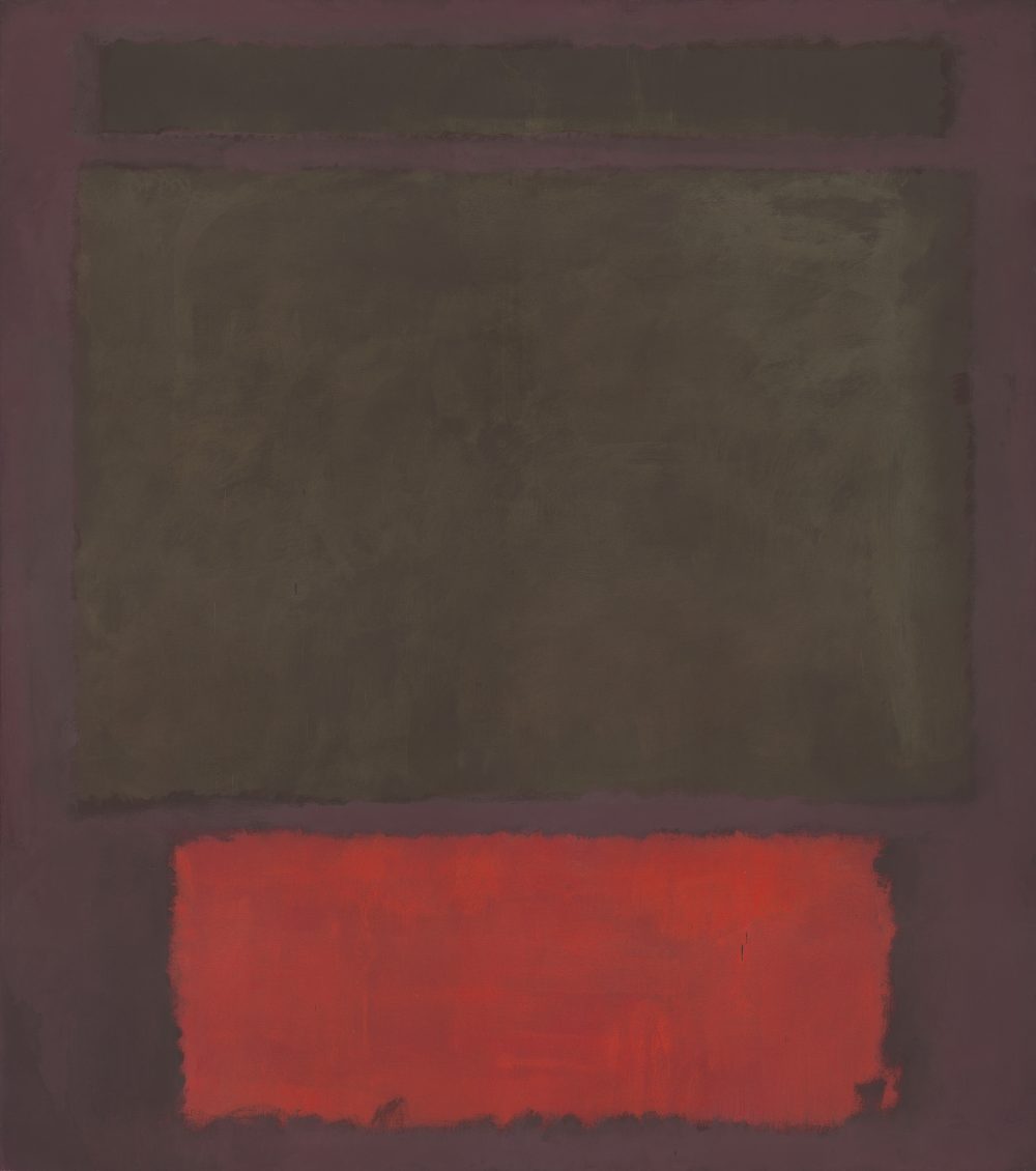 Mark Rothko's &quot;No. 1,&quot; painted in 1961 with oil and acrylic on canvas. (Courtesy National Gallery of Art; Mark Rothko Foundation; Museum of Fine Arts, Boston)