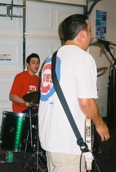 Mike (right) and drummer Todd, in a Vista Blue shirt. (Courtesy Mike Patton)