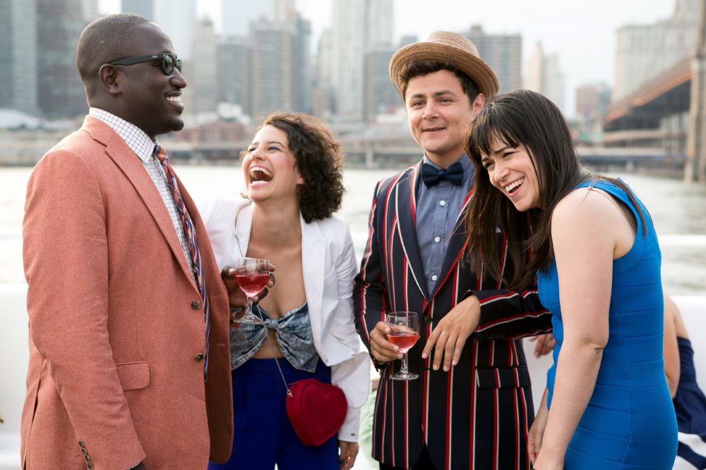 Left to right, Hannibal Buress, Ilana Glazer, Abbi Jacobson and Arturo Castro photographed during production of &quot;Broad City.&quot; (Courtesy Matthew Peyton for Comedy Central)