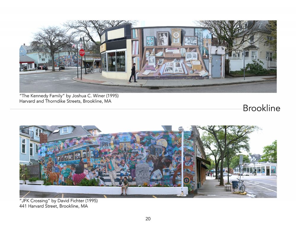 Murals by Joshua Winer and David Fichter in Brookline. (Courtesy Christine Verret)