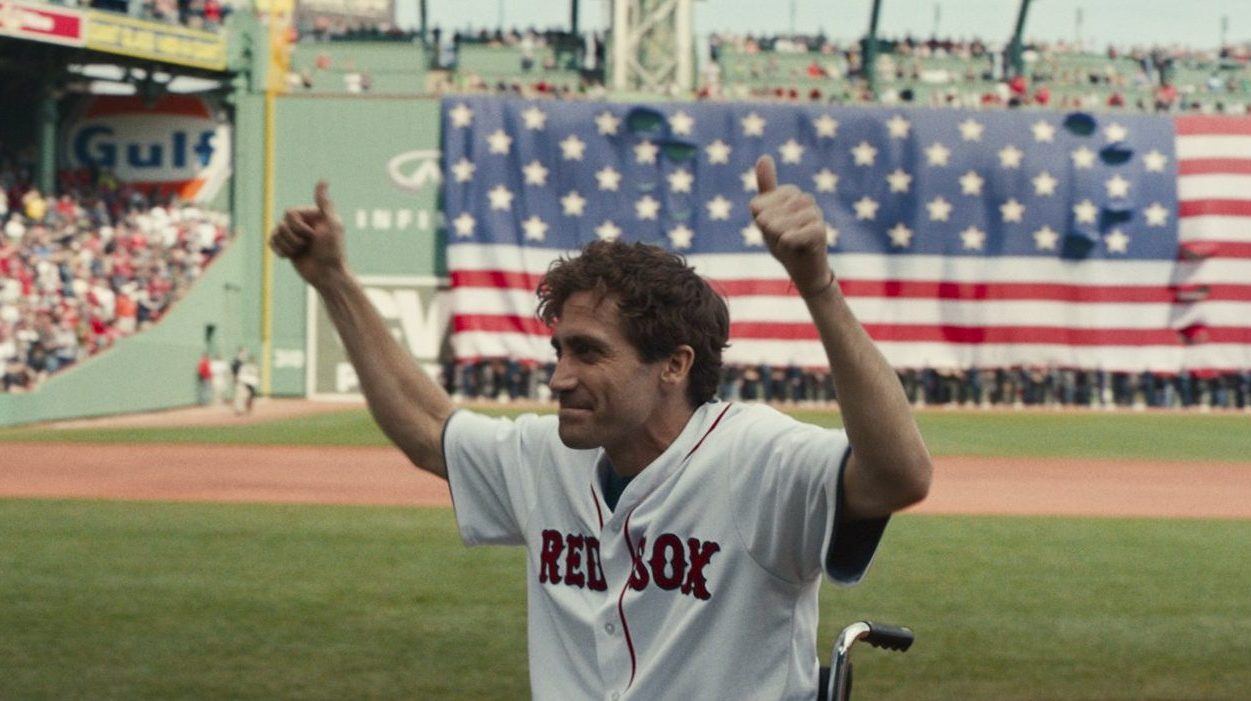 Jake Gyllenhaal as Jeff Bauman in &quot;Stronger.&quot; (Courtesy Lionsgate and Roadside Attractions)
