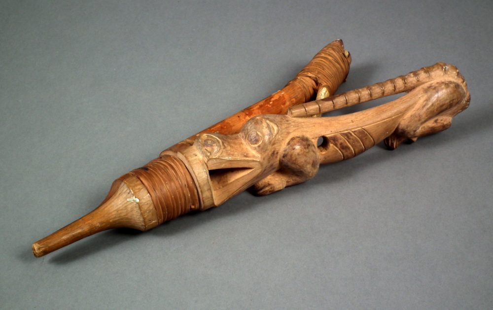 &quot;Halibut Hook,&quot; Haida or Tlingit artist, ca. 1800 (Courtesy of the Peabody Essex Museum, via the Andover Newton Theological School)