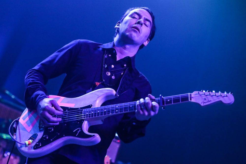 Dhani Harrison performs at Fleetwood Mac Fest at The Fonda on Tuesday, Feb. 9, 2016, in Los Angeles. (Rich Fury/Invision/AP)