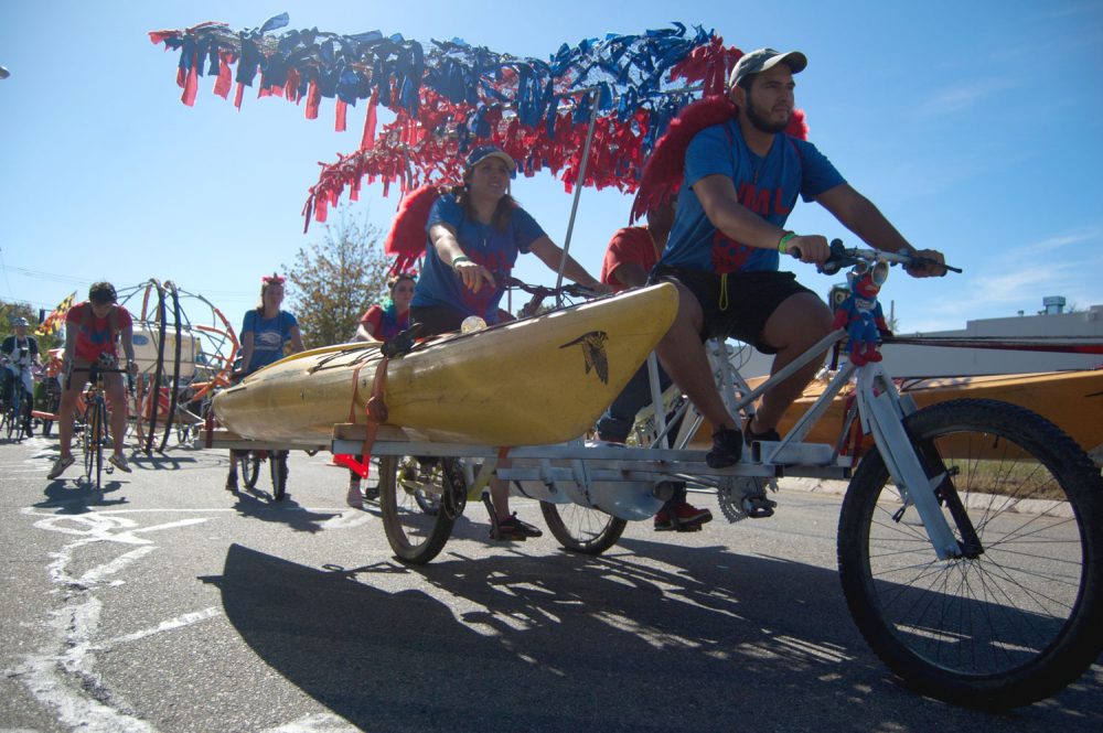 &quot;Rowdy River Rollers&quot; by students from the University of Massachusetts at Lowell. (Greg Cook/WBUR)