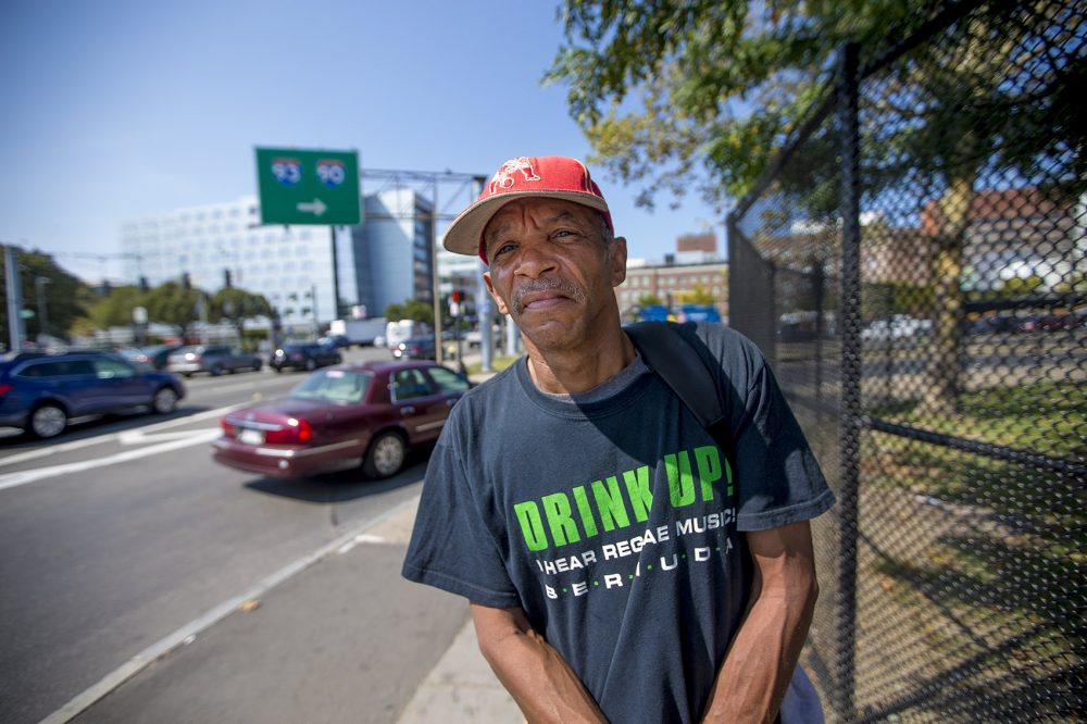 &quot;That place is not a waste of money; that place is trying to help people, you know, get off their feet,&quot; says Michael, a 57-year-old former laborer. (Jesse Costa/WBUR)
