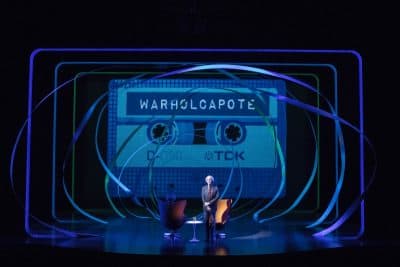 &quot;WARHOLCAPOTE&quot; at the American Repertory Theater. (Courtesy of Gretjen Helene/A.R.T.)