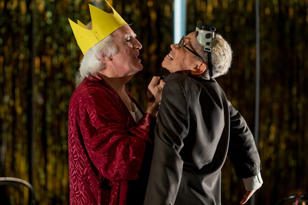 Richard Snee as King Berenger and Dayenne Walters as his doctor. (Courtesy Nile Scott/Actors' Shakespeare Project)