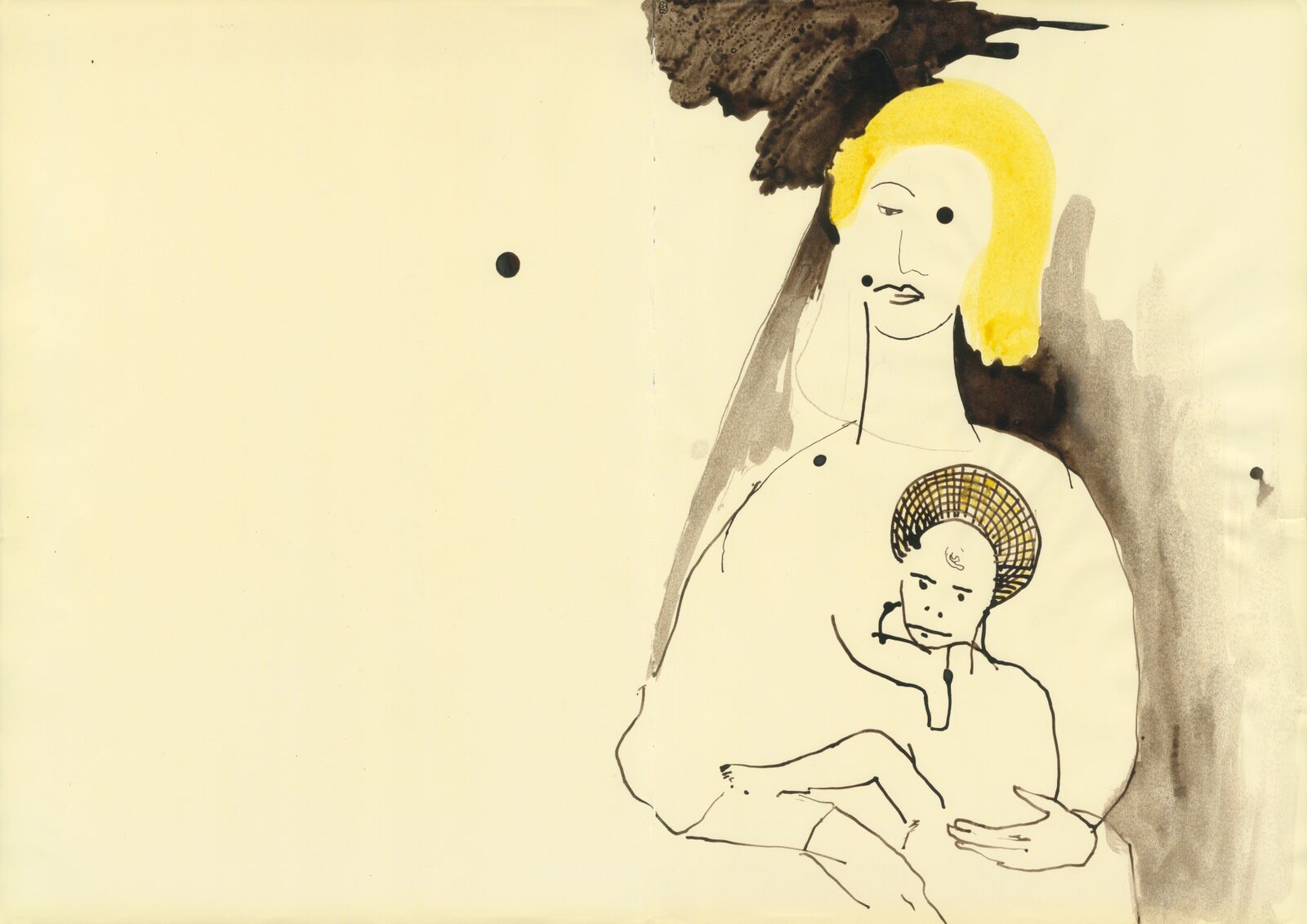 A sketch Bharti Kher made while a resident of the Gardner. (Courtesy Isabella Stewart Gardner Museum)