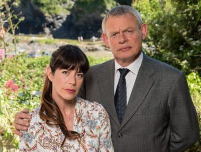 Caroline Catz as Luisa and Martin Clunes as Doc Martin. (Courtesy of Acorn TV)