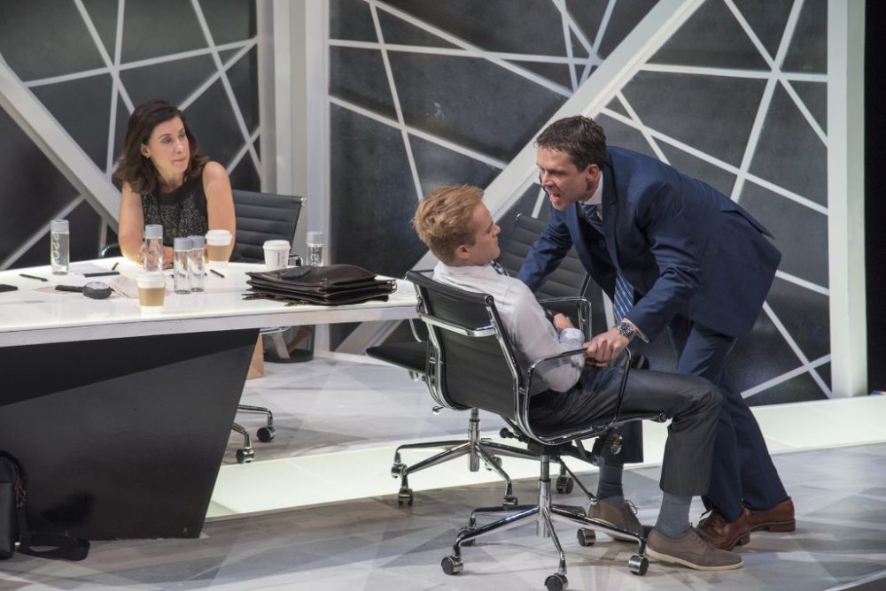 (L-R) Christina Hamel, Jake Murphy and Lewis D. Wheeler. (Courtesy Andrew Brilliant/New Repertory Theatre) 