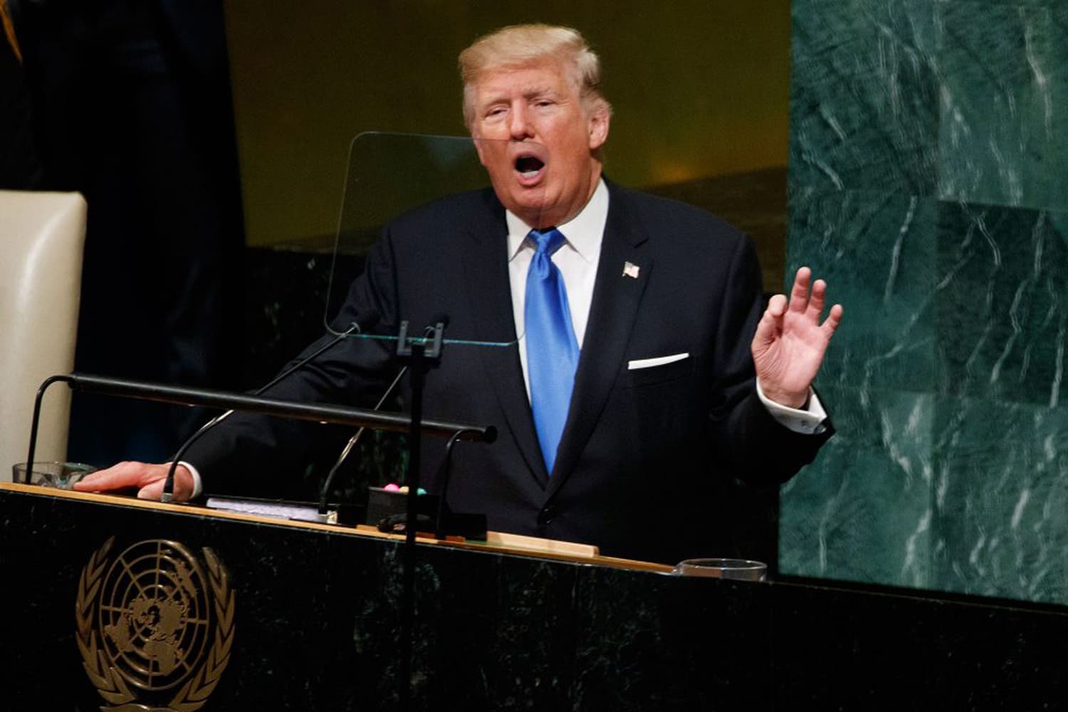 President Donald Trump speaks to the United Nations General Assembly, Tuesday, Sept. 19, 2017, in New York. (Evan Vucci/AP)