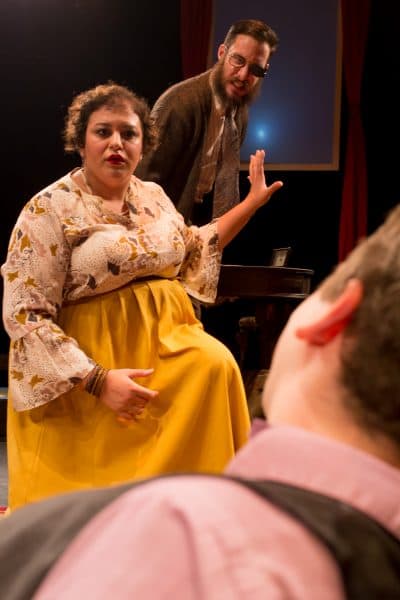 Lindsay Eagle and Isaiah Plovnick in &quot;A Bright Room Called Day.&quot; (Courtesy Jake Scaltreto/Flat Earth Theatre)