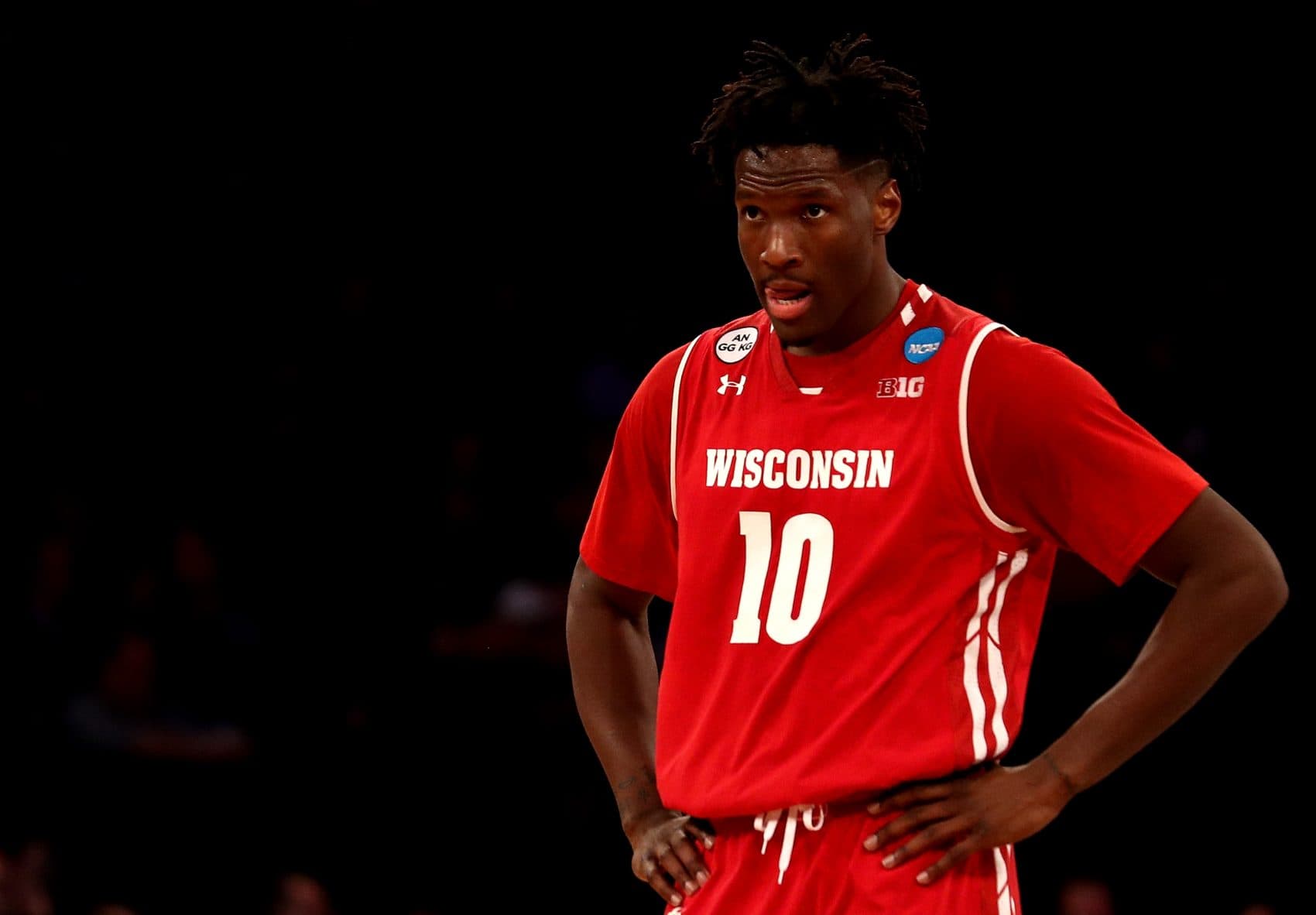 Former Wisconsin basketball player Nigel Hayes became well known for speaking out against the NCAA, But unknown to most fans, Hayes hatched a more ambitious plot to disrupt the NCAA. (Maddie Meyer/Getty Images)
