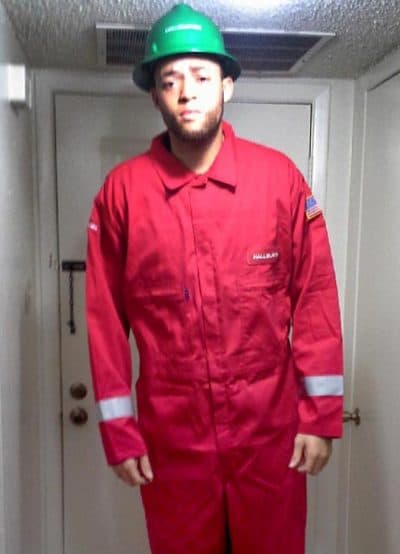 Kyle in his work uniform. (Courtesy Valerie Hardrick)