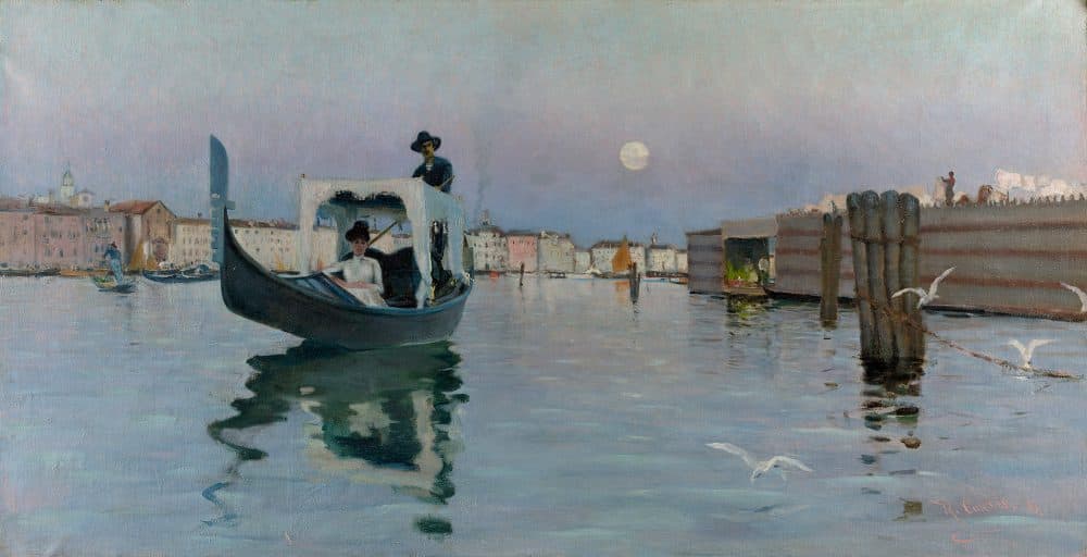 Ralph Wormeley Curtis' painting &quot;Return from the Lido,&quot; painted in 1884. (Courtesy Gardner Museum)