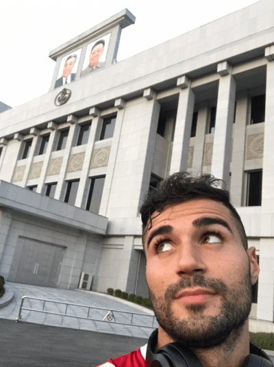 Soony put on a beard to look &quot;more Lebanese&quot; while in North Korea. (Soony Saad)