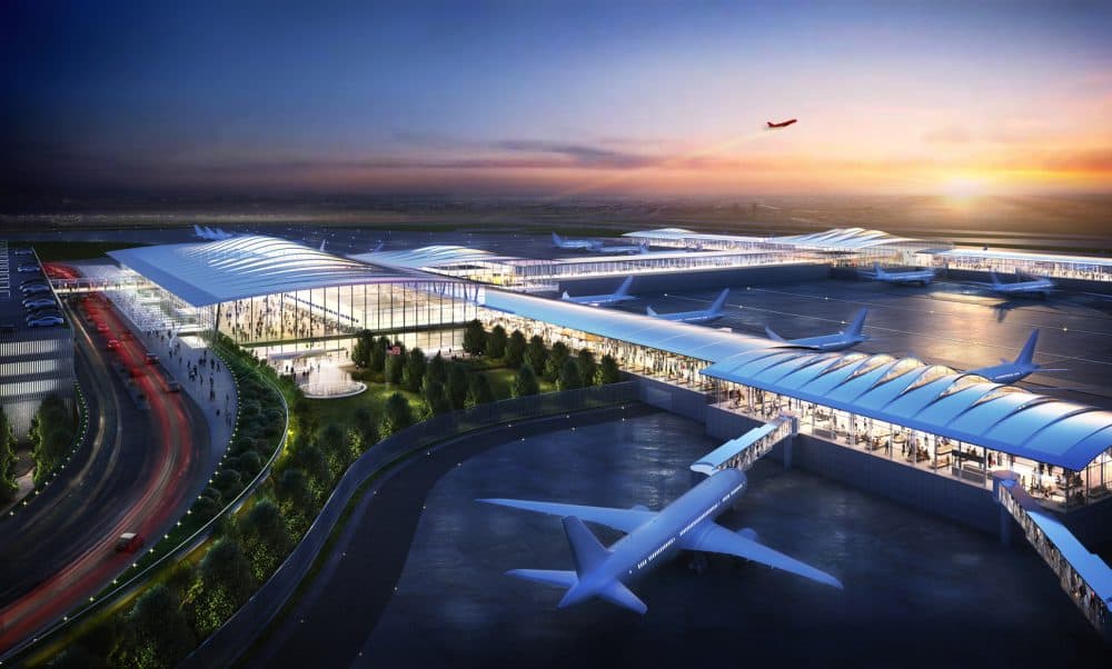 A rendering of the proposed single-terminal Kansas City International Airport. (Courtesy Skidmore Owings &amp;amp; Merrill)