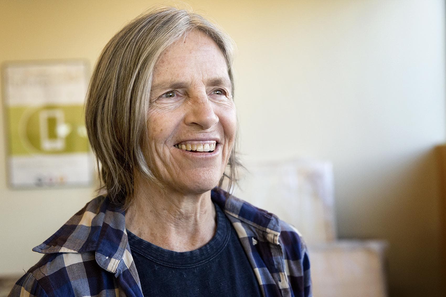 Arlington-born poet and writer Eileen Myles (Robin Lubbock/WBUR)