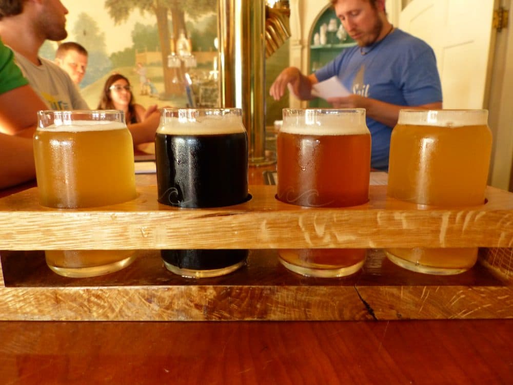 A selection of beers on tap at Grey Sail Brewing in Westerly, Rhode Island (Tom Verde for NENC)