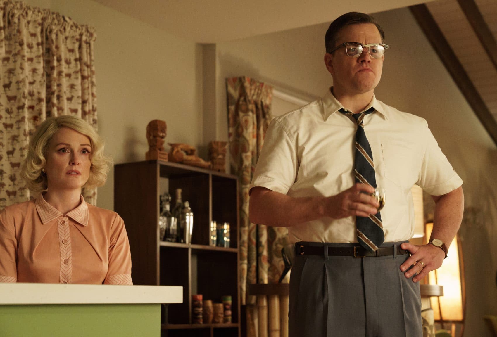 Julianne Moore as Margaret and Matt Damon as Gardner in &quot;Suburbicon.&quot; (Courtesy Paramount Pictures)