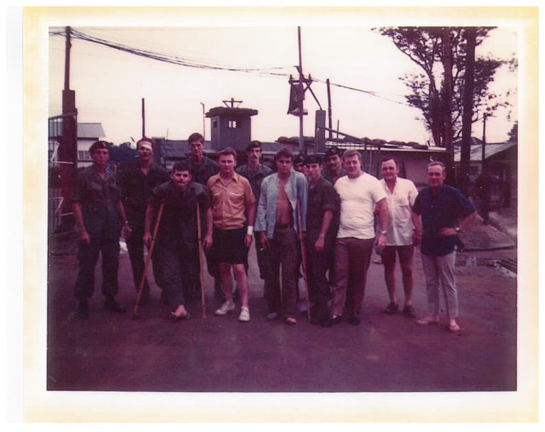 U.S. Army Sgt. Gary M. Rose (third from left) and members of Operation Tailwind, Sept. 15, 1970, the morning after the operation. (Courtesy Gary M. Rose)