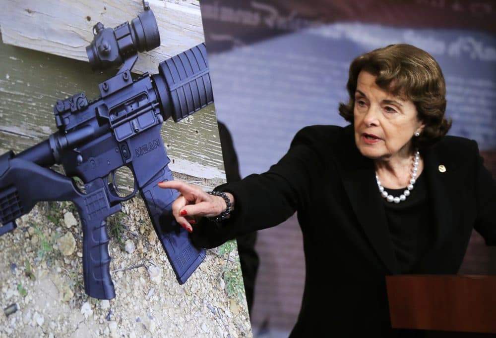 Sen. Dianne Feinstein, D-Calif., speaks during a news conference about gun legislation on Capitol Hill in Washington, Wednesday, Oct. 4, 2017. (Manuel Balce Ceneta/AP)