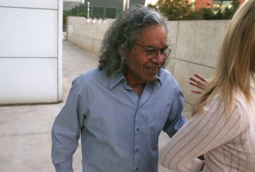 Billionaire founder of Insys Therapeutics John Kapoor leaves U.S. District Court after being arrested earlier Thursdayin Phoenix. (Ross D. Franklin/AP)