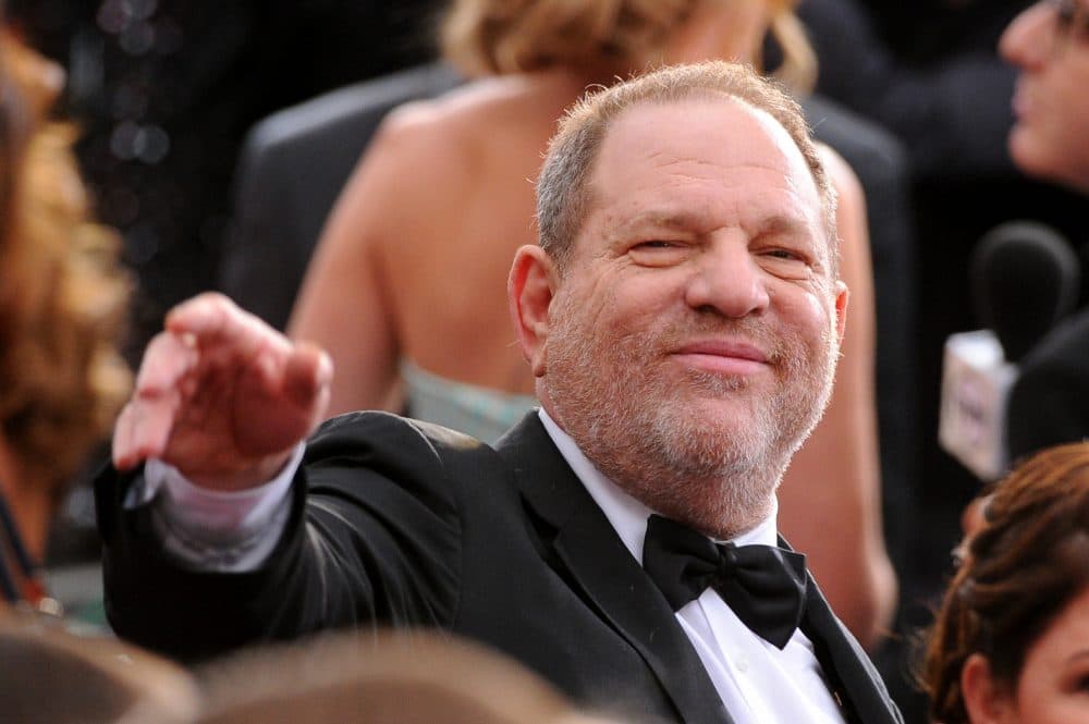Harvey Weinstein arrives at the Oscars on Sunday, Feb. 22, 2015, at the Dolby Theatre in Los Angeles. Weinstein was fired after a bombshell New York Times report published Oct. 8 detailed decades of sexual harassment accusations and settlements against the film producer. (Vince Bucci/Invision/AP)