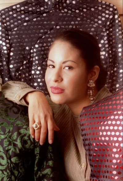 Tejano music star Selena poses in Corpus Christi, Texas, on March 7, 1995. (Paul Howell/Houston Chronicle, AP)