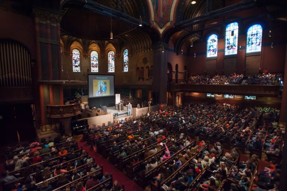The crowd inside Old South Church for a previous Boston Book Festival event. (Courtesy Boston Book Festival)