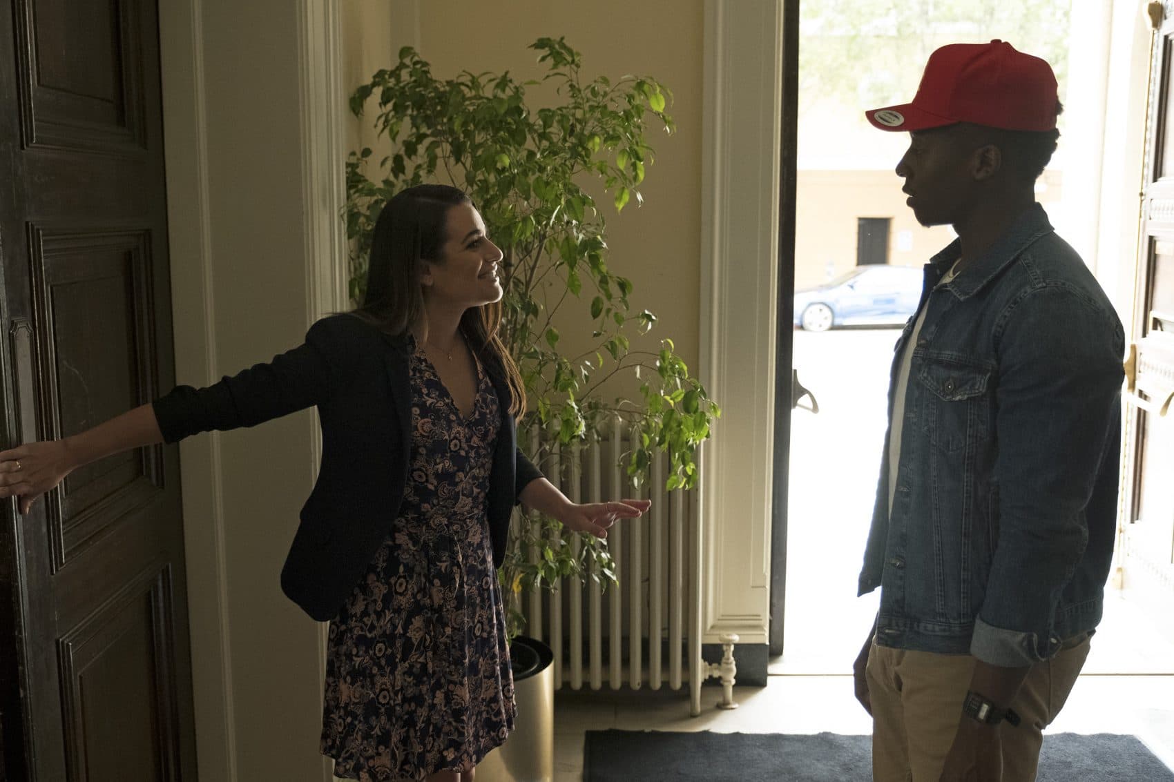 Lea Michele and Brandon Michael Hall in "The Mayor." (Courtesy of Tony Rivetti/ABC)