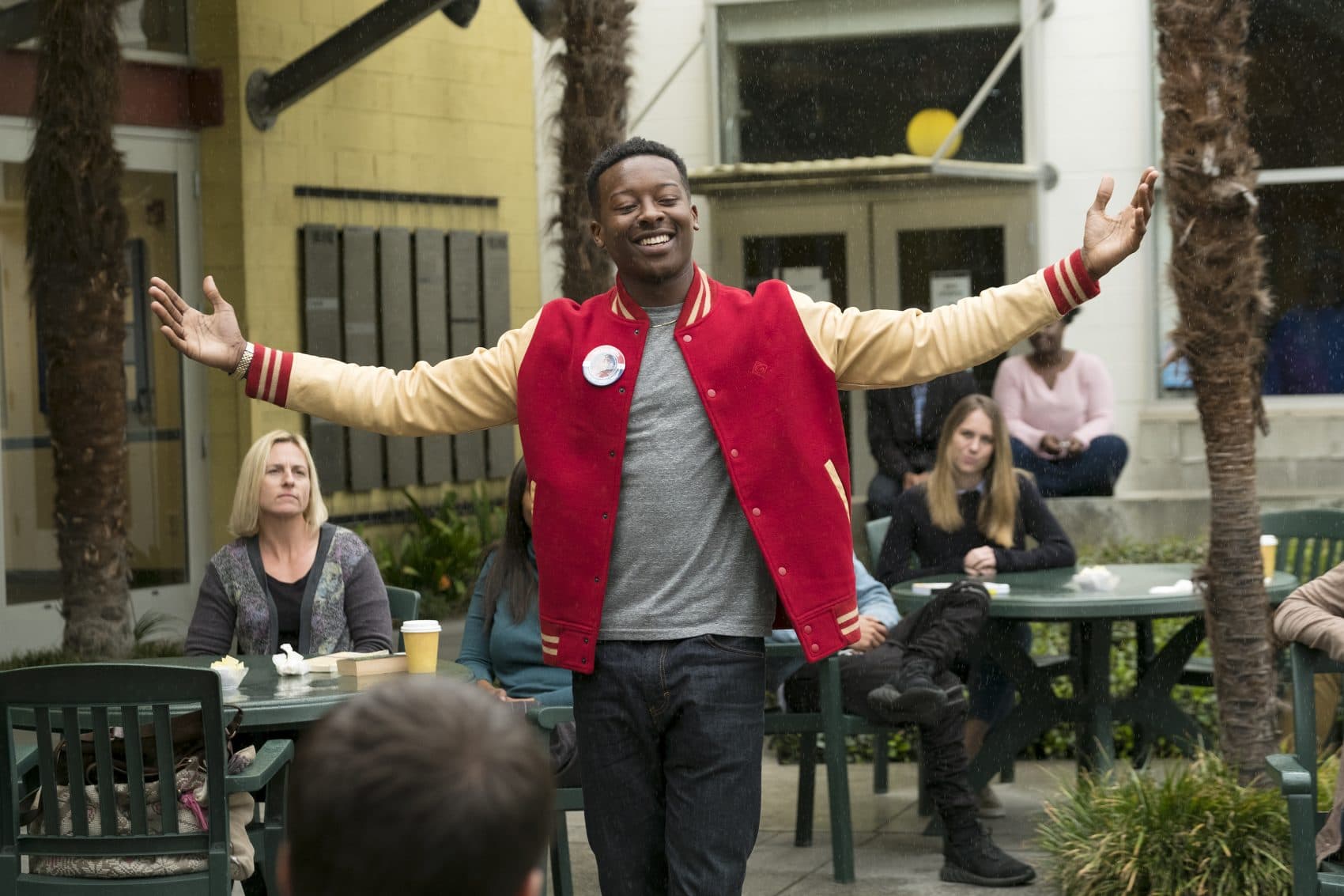 Brandon Micheal Hall as rapper Courtney Rose is elected &quot;The Mayor&quot; in a new ABC series. (Courtesy of Tony Rivetti/ABC)