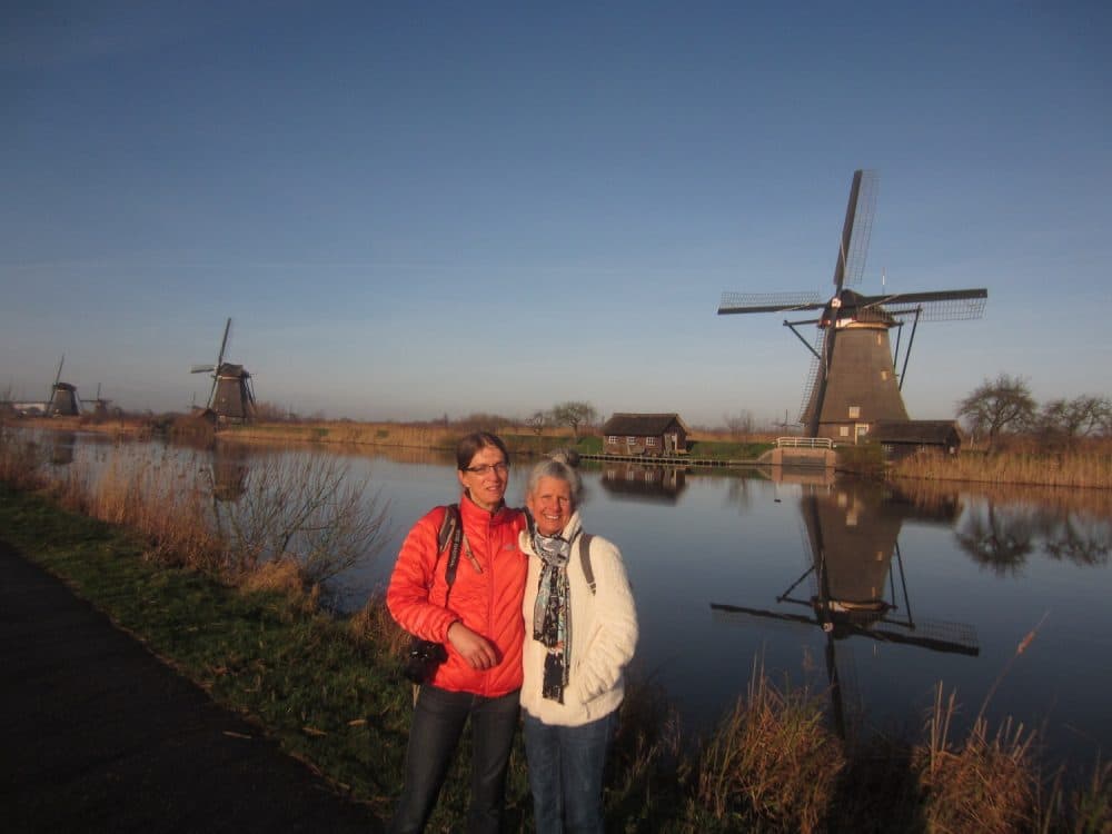 Selina (left) and Diane at Kinderdijk, the Netherlands in 2016 (Photo by Erik Gundersen)