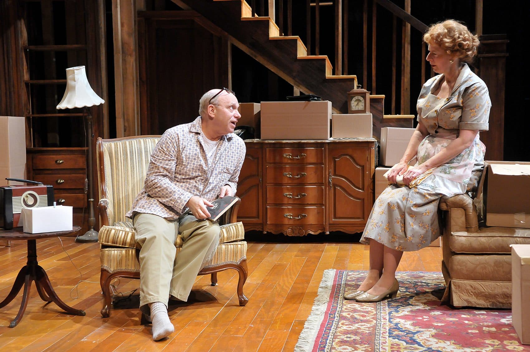 Thomas Derrah (left) with Paula Plum in "Clybourne Park" at SpeakEasy Stage Company. (Courtesy Craig Bailey/Perspective Photo/SpeakEasy Stage Company)